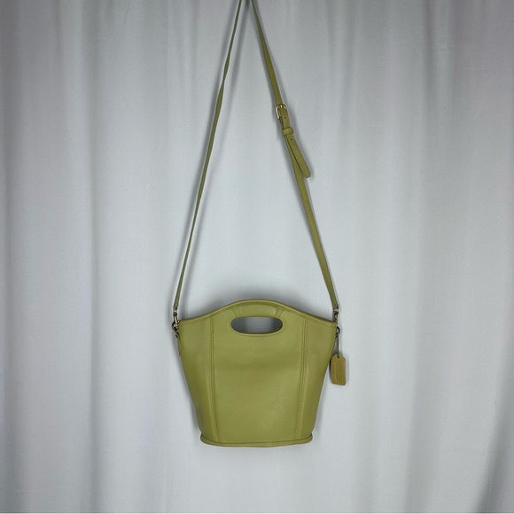 Coach 9993 Lime Green Leather Mini Bucket Shoulder Bag Crossbody Vintage Y2K - Picture 16 of 16